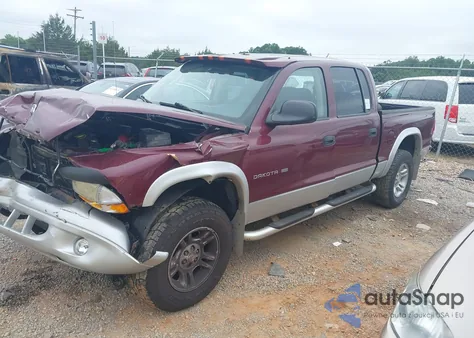 2002 Dodge Dakota Slt z USA, uszkodzony, nr VIN 1B7HG48N72S534240